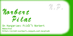 norbert pilat business card